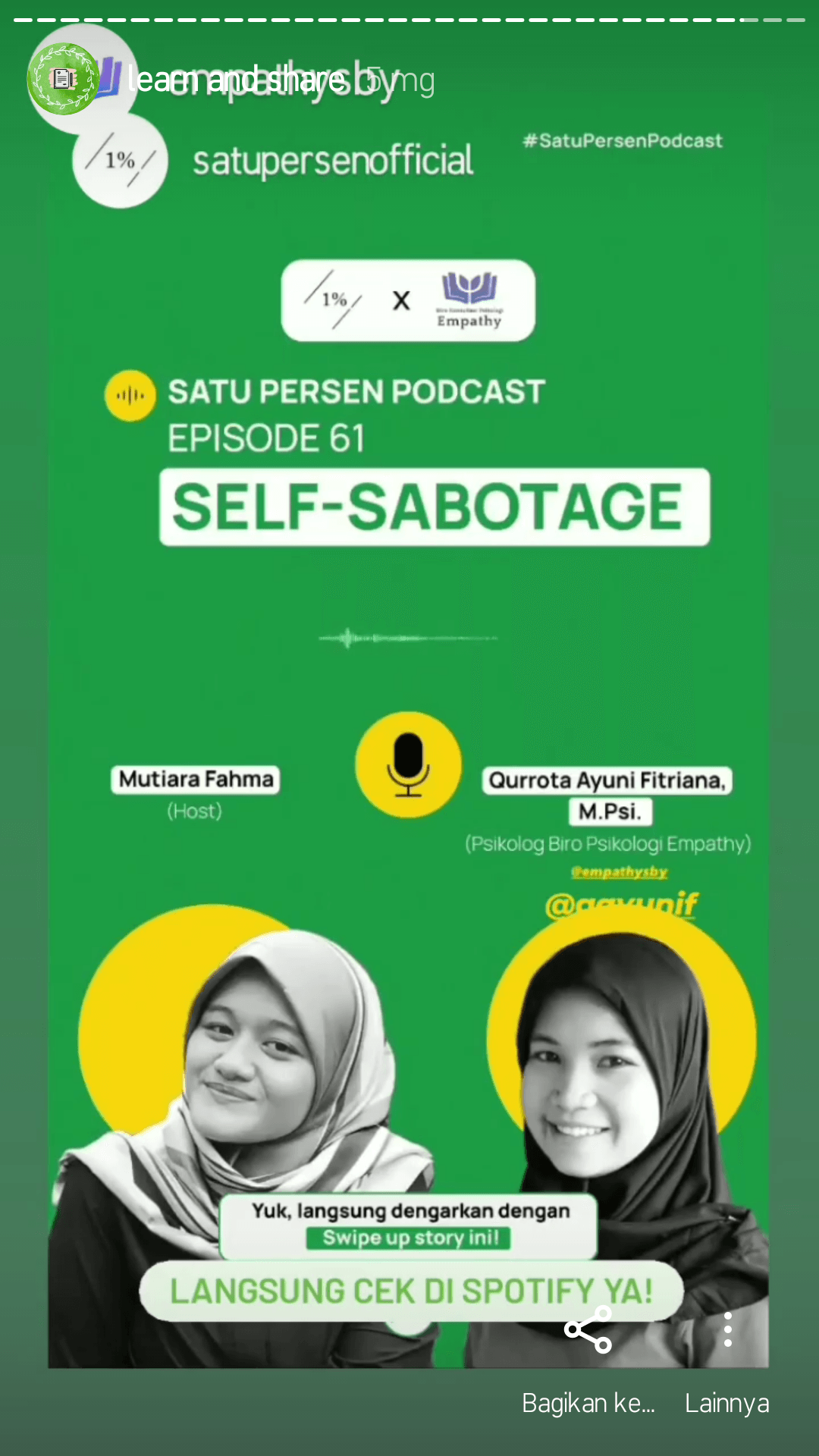 Podcast Empathy x Satupersen: Self Sabotage